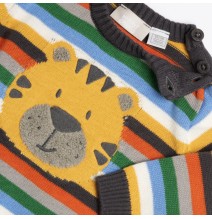 Maglione Chicco grigio rigato 69825