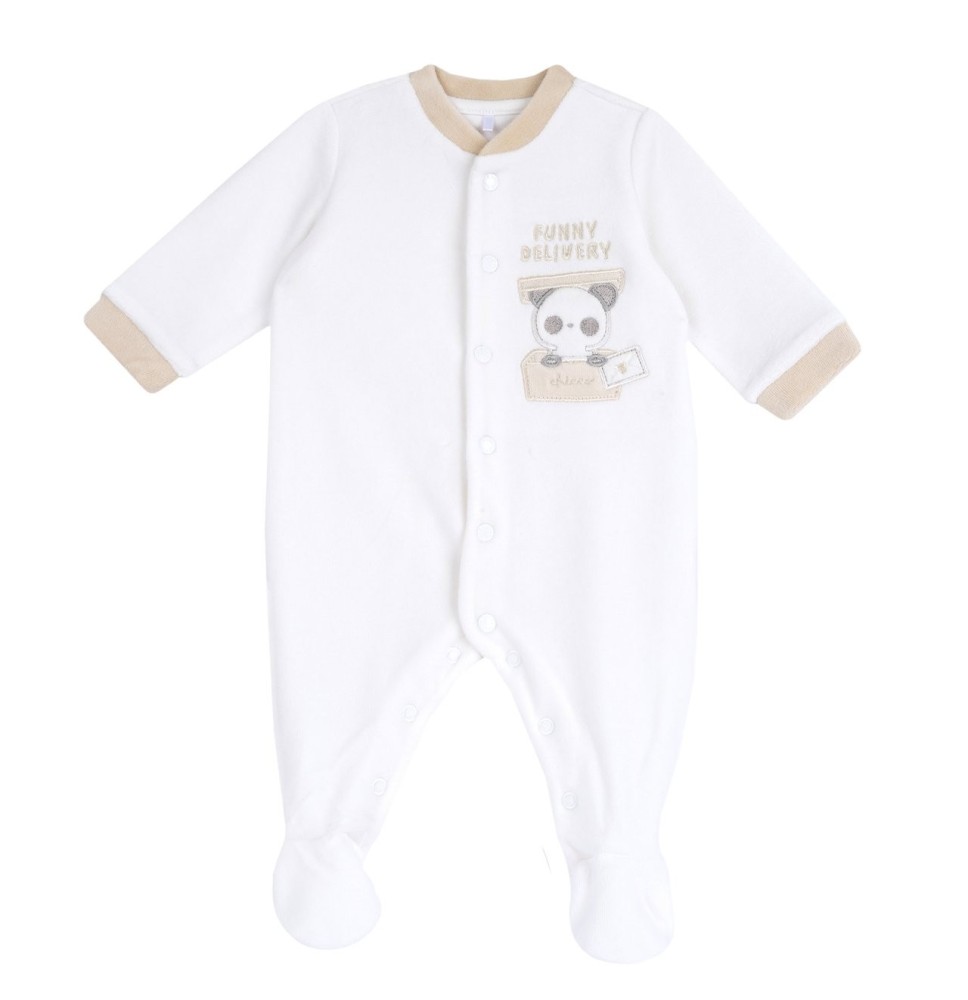 Tutina Chicco Panna aperta davanti unisex ciniglia 07862