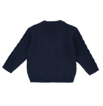 Cardigan Chicco Beige e blu in maglia 07760
