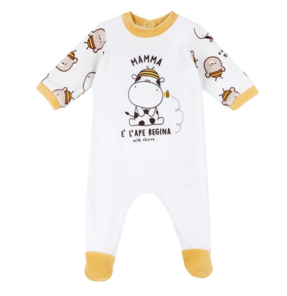 Tutina Chicco Panna aperta dietro unisex ciniglia 07712