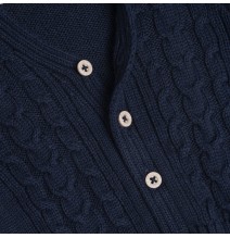Cardigan Chicco Beige e blu in maglia 07760