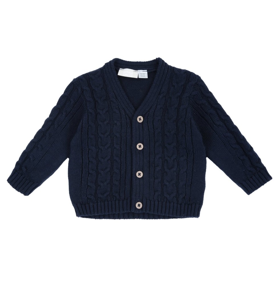 Cardigan Chicco Beige e blu in maglia 07760
