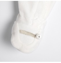 Tutina Chicco Bianca aperta davanti neonata ciniglia 27162