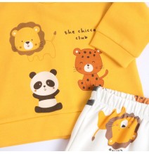 Completo Chicco Giallo maglia e pantaloni con polsino cotone unisex 75972
