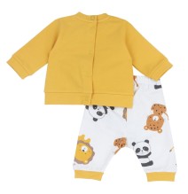 Completo Chicco Giallo maglia e pantaloni con polsino cotone unisex 75972