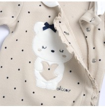 Tutina Chicco Beige aperta davanti neonata 09007746000000_060