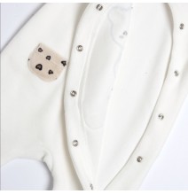Tutina Chicco Panna aperta davanti neonata ciniglia 07743