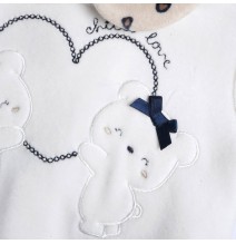 Tutina Chicco Panna aperta dietro neonata ciniglia 07744