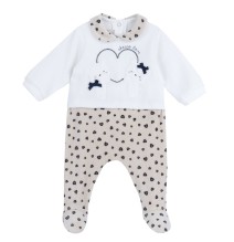 Tutina Chicco Panna aperta dietro neonata ciniglia 07744