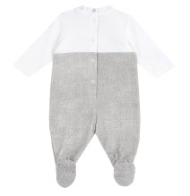 Tutina Chicco Grigia aperta interno gamba neonato cotone 27159