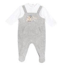 Tutina Chicco Grigia aperta interno gamba neonato cotone 09027159000000_096
