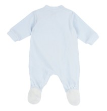 Tutina Chicco Azzurra aperta davanti neonato ciniglia 07861