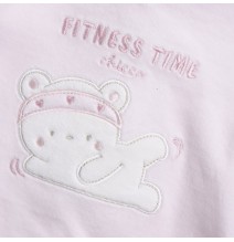 Completo Chicco Azzurro o Rosa maglia e pantaloni con piedini neonato ciniglia 75977