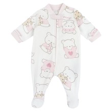 Tutina Chicco Azzurra e Rosa aperta davanti ciniglia neonato 07864