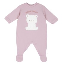 Tutina Chicco Rosa aperta interno gamba cotone neonata 07874