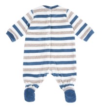 Tutina Chicco Blu aperta interno gamba neonato ciniglia 07507