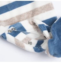 Tutina Chicco Blu aperta interno gamba neonato ciniglia 07507