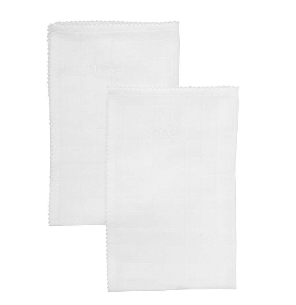 Set Chicco Bianco quadrati in garza 11303
