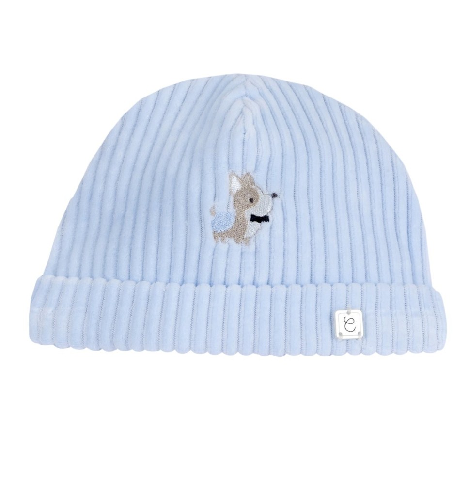 Cappello Chicco Azzurro con risvolto neonato ciniglia 16500