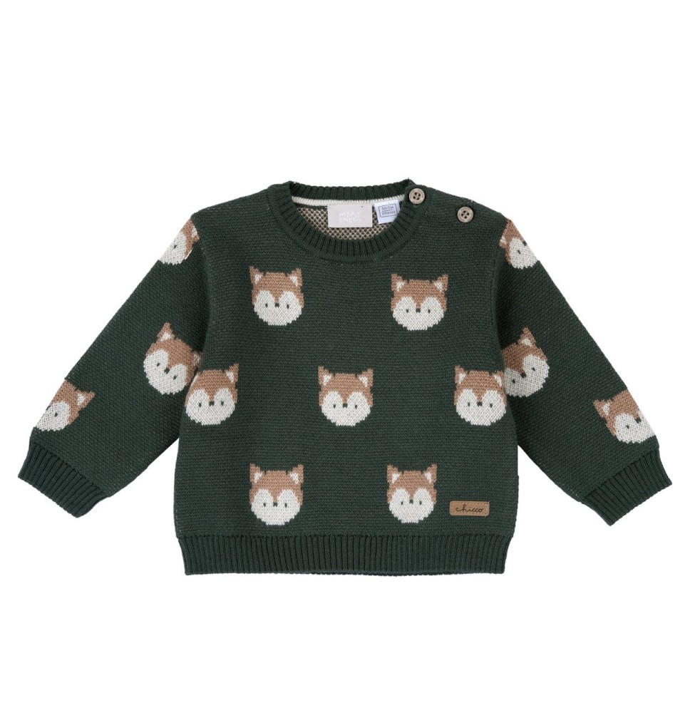 Maglione Chicco verde fantasia 69859