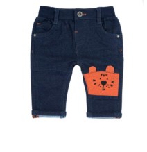 Pantaloni Chicco Lunghi Blu in Denim Neonato 24591
