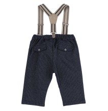 Pantaloni Chicco blu lunghi con bretelle 07764