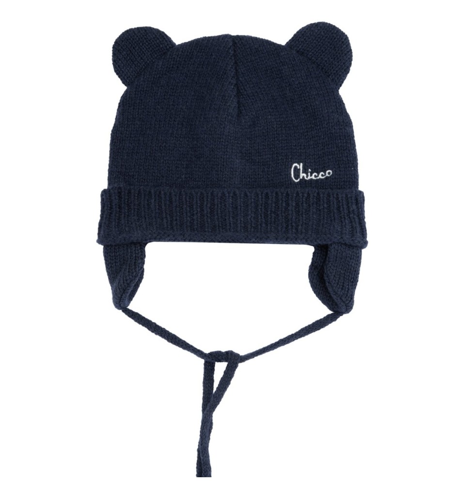 Cappello Chicco con orecchie Blu Neonato 16489
