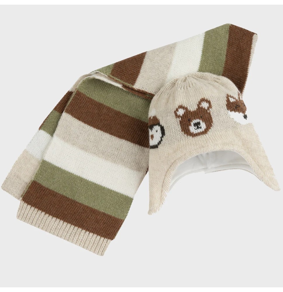 Set Chicco cappello con sciarpa Beige Neonato 14651
