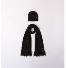 Cappello e sciarpa Sarabanda Nero ragazza A802