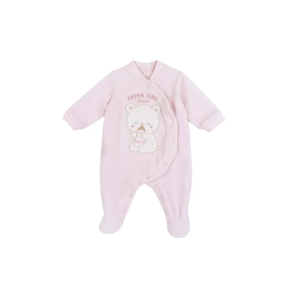 Tutina Chicco Rosa aperta davanti neonata 07861