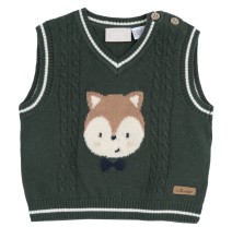 Gilet verde  in maglia Chicco 07903
