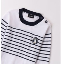 Pullover Sarabanda Bianco per bambino a righe 1060806500