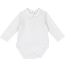 Body esternabile Chicco bianco con colletto camicia unisex 76750