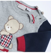 Maglione con orsetto Chicco grigio  69830