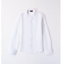 Camicia Sarabanda Bianca coreana Lino ragazzo 2320860500