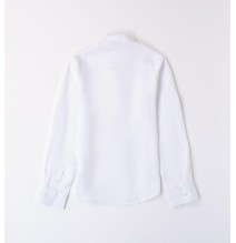 Camicia Sarabanda Bianca coreana Lino ragazzo 2320860500