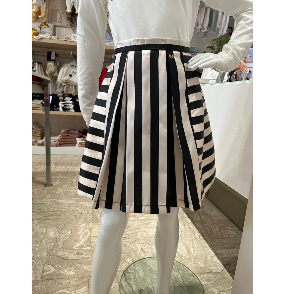 Gonna Sarabanda Beige e Nero Ragazza  0W45000