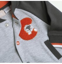 Felpa Chicco aperta davanti con bottoni grigia 05900