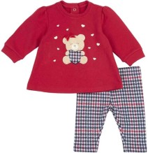 Completo Chicco rosso felpa e leggings  75926