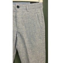 Pantalone Sarabanda Azzurro in lino Ragazzo 0B622614500