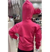 Felpa Datch con zip Ragazza Fucsia-Azzurra DTHG458
