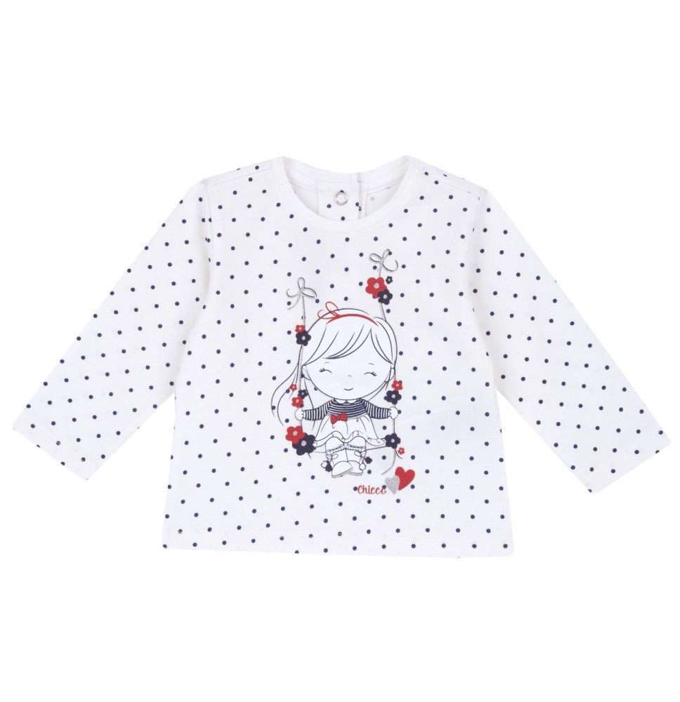 Maglietta Chicco  con bambola su altalena 07332