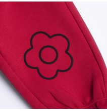 Pantaloni Chicco rosso lunghi con fiori 24394