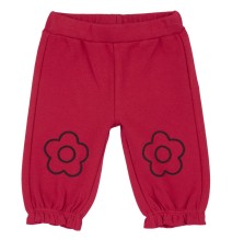 Pantaloni Chicco rosso lunghi con fiori 24394