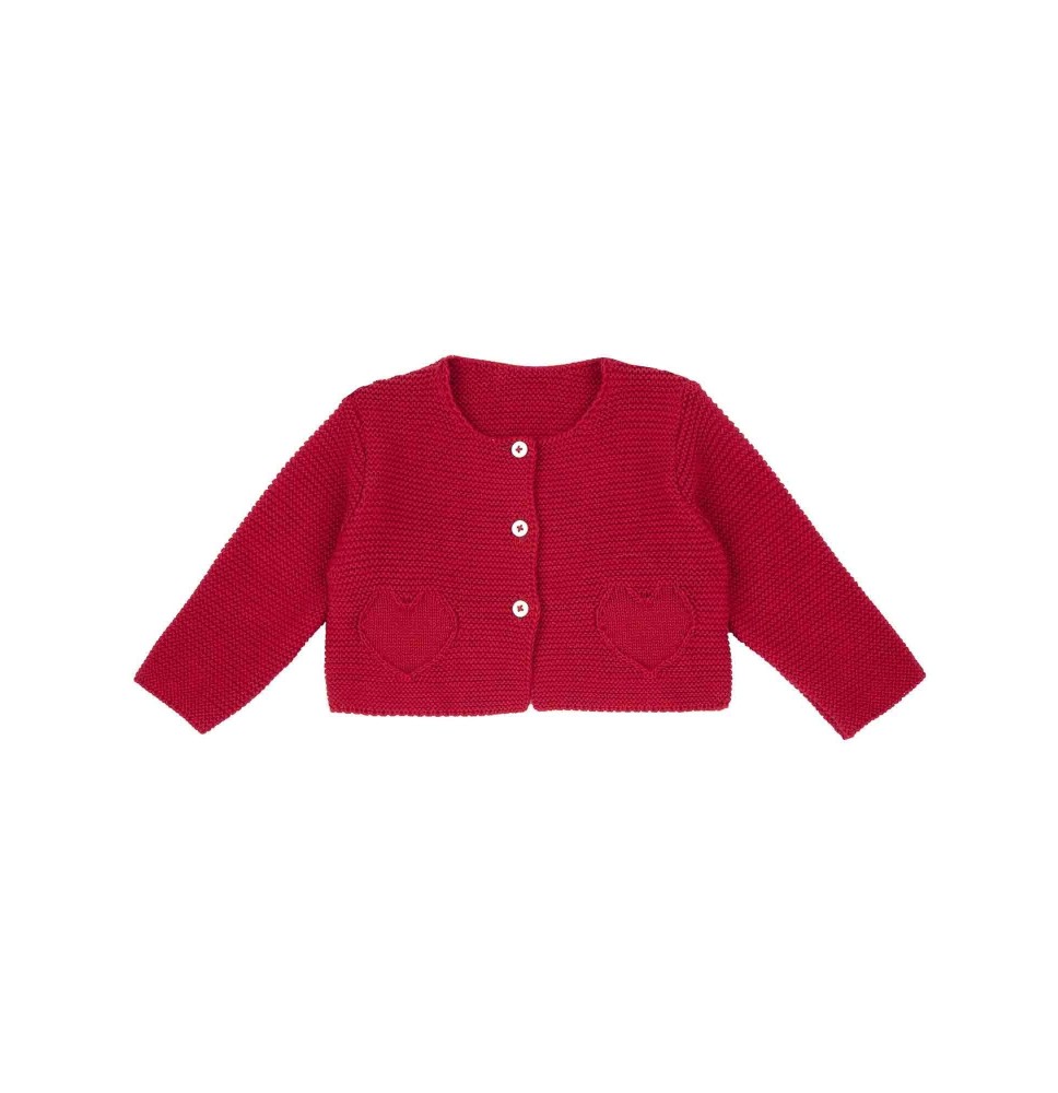 Cardigan Chicco Rosso in maglia 07546