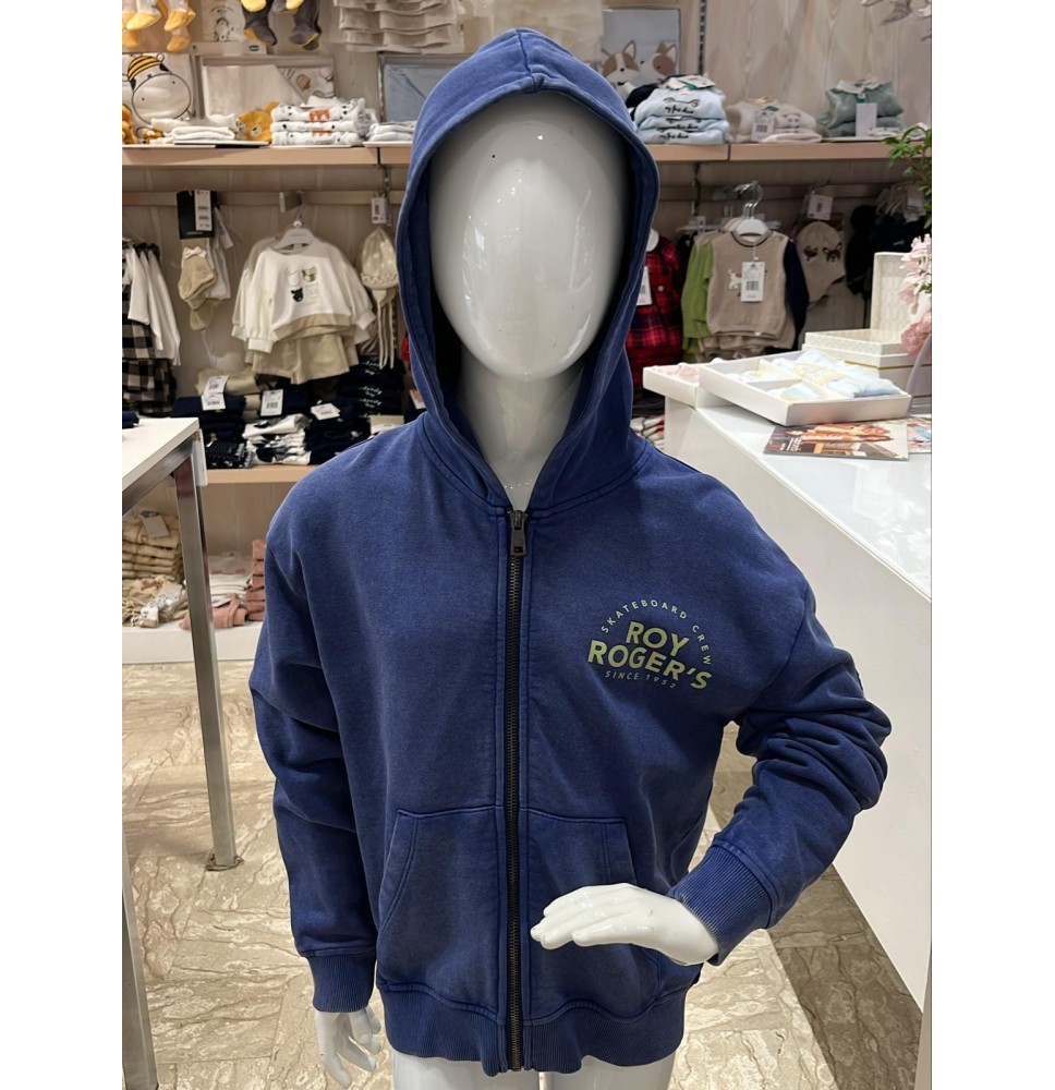 Felpa Roy Roger's Blu e Blu elettrico Bimbo B146