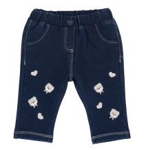 Pantaloni Chicco blu lunghi effetto denim 07910