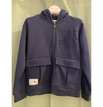 Felpa Roy Roger'S con zip blu bimbo B127
