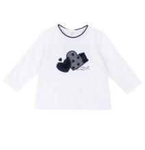 Maglietta Chicco bianca con ricamo  07379