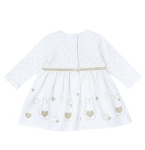 Vestito Chicco bianco manica lunga con fantasia glitter 05958